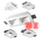 10x Portafaretto In Gesso Da Incasso Quadrato | Rotondo GU10 - Mondo Led