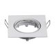 PORTAFARETTO ORIENTABILE QUADRATO BIANCO DA INCASSO PER LAMPADINE GU10 E GU5.3 V-TAC