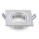 PORTAFARETTO ORIENTABILE QUADRATO SPAZZOLATO DA INCASSO PER LAMPADINE GU10 E GU5.3 V-TAC