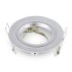 PORTAFARETTO ROTONDO DA INCASSO GRIGIO ARGENTO PER LAMPADINE GU10 E GU5.3 V-TAC