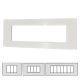 Placca 7 Posti Bianca Satinata - Compatibile Living Light - TOT