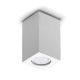 Cubo in Gesso Sovrapposto Da Soffitto 70x70x130mm - Applique GU10