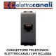 ECL-4084-CONNETTORE TELEFONICO DA INCASSO NERO 4 PIN ELETTROCANALI LIFE