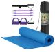 MJ FITNESS - Tappetino Antiscivolo Yoga Fitness in TPE Ecologico e Imbottito, 183cm x 80cm x 8mm, con Borsa e Attrezzo Elastico Multiuso per Ginnastica e Palestra