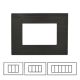 Placca Nero Satinato 3-4-6 Posti MATIX Compatibile - TOT