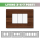 Placca Living Light 3 4 7 Posti | Radica Compatibile