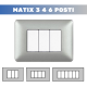 Placca 3 4 6 Posti | ARGENTO MATIX Compatibile