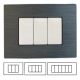 Placca Grigio Satinato - 3-4-6 Posti MATIX Compatibile - TOT