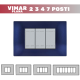 Placca 2 3 4 7 Posti | Blu Navy VIMAR Plana Compatibile