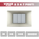 Placca 2 3 4 7 Posti | Sabbia VIMAR Plana Compatibile