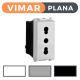 Presa Bivalente VIMAR Plana (10A-250V) 2P+T Compatibile | Bianco nero e Grigio