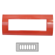 Placca 7 Posti Color Rosso Corallo - Compatibile Living Light - TOT