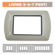 Placca Living International 3 4 7 Posti - Avorio in Metallo Compatibile - TOT