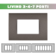 Placca Living Light 3 4 7 Posti - Colorazione Testa Di Moro - Compatibile - TOT