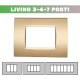 Placca Living Light 3 4 7 Posti - Colorazione Sabbia - Compatibile - TOT