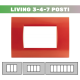 Placca Living Light 3 4 7 Posti - Rosso Corallo Compatibile - TOT