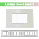 Placca Living Light 3 4 7 Posti - Bianco Satinato Compatibile